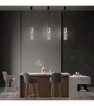 Pendant lamps - Light Prestige Manacor GU10 1x50W gold/transparent pendant lamp LP-232/1P GD - product 2