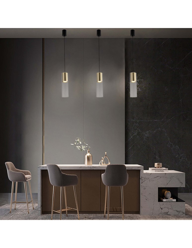 Pendant lamps - Light Prestige Manacor GU10 1x50W gold/transparent pendant lamp LP-232/1P GD - product kolory-swiatla.pl 2
