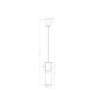 Pendant lamps - Light Prestige Manacor GU10 1x50W gold/transparent pendant lamp LP-232/1P GD - product 8