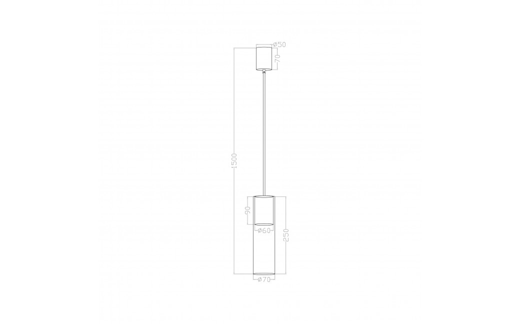 Light Prestige Manacor Lampa wisząca GU10 1x50W złoty/transparentny LP-232/1P GD