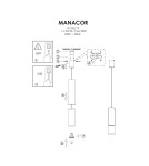 Pendant lamps - Light Prestige Manacor GU10 1x50W gold/transparent pendant lamp LP-232/1P GD - product 9