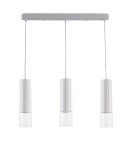 Triple pendant lamps - Light Prestige Manacor GU10 pendant lamp 3x50W white/transparent LP-232/3L WH - product 1