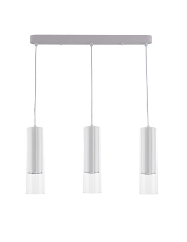 Light Prestige Manacor GU10 pendant lamp 3x50W white/transparent LP-232/3L WH
