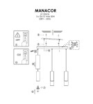 Triple pendant lamps - Light Prestige Manacor GU10 pendant lamp 3x50W white/transparent LP-232/3L WH - product 4