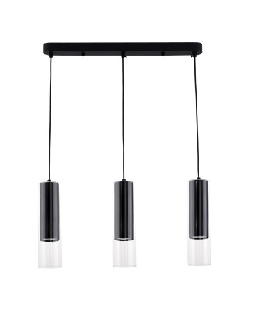 Light Prestige Manacor GU10 3x50W black/transparent pendant lamp LP-232/3L BK