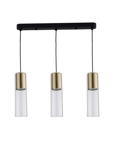 Light Prestige Manacor GU10 3x50W gold/transparent pendant lamp LP-232/3L GD