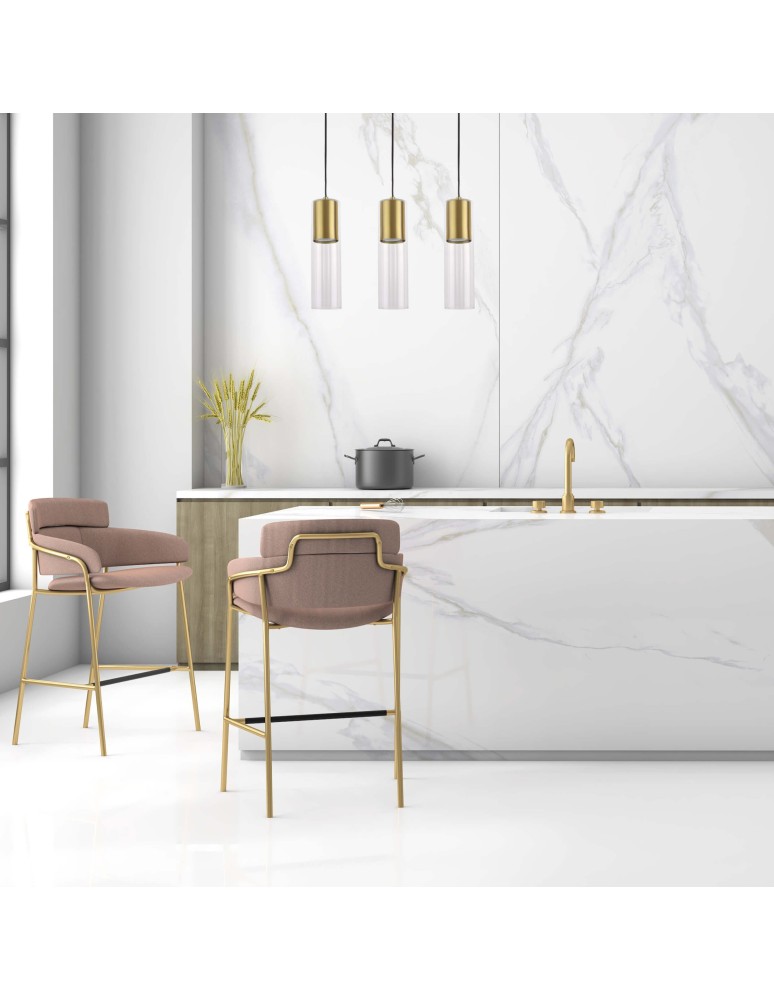 Triple pendant lamps - Light Prestige Manacor GU10 3x50W gold/transparent pendant lamp LP-232/3L GD - product kolory-swiatla.pl 2