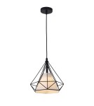 Pendant lamps - Light Prestige Nola pendant black E27 black / white LP-076/1P BK - product 1