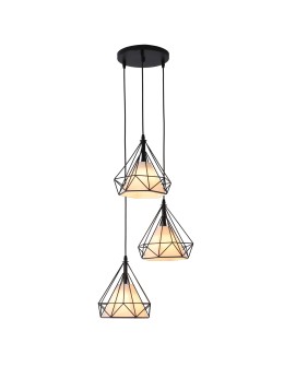 Light Prestige Nola 3 pendant lamp black LP-076/3P BK 3xE27 black / white