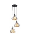 Light Prestige Nola 3 lampa wisząca czarna LP-076/3P BK 3xE27 czarny / biały