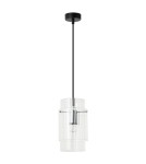 Glass pendant lamps - Light Prestige Savona Pendant lamp E27 1x1W transparent/silver LP-707/1P - product 1