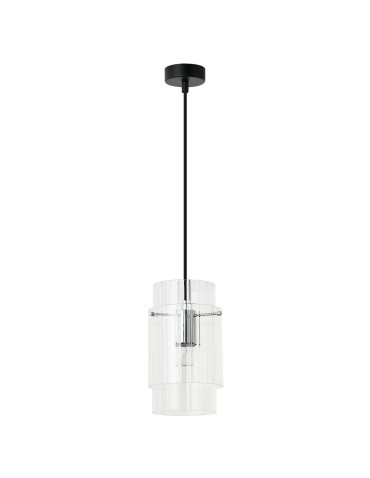 Light Prestige Savona Pendant lamp E27 1x1W transparent/silver LP-707/1P