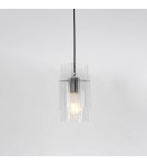 Glass pendant lamps - Light Prestige Savona Pendant lamp E27 1x1W transparent/silver LP-707/1P - product 7