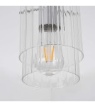 Glass pendant lamps - Light Prestige Savona Pendant lamp E27 1x1W transparent/silver LP-707/1P - product 9