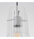 Glass pendant lamps - Light Prestige Savona Pendant lamp E27 1x1W transparent/silver LP-707/1P - product 11