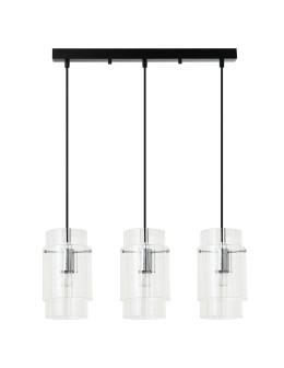 Light Prestige Savona Pendant Lamp E27 3x40W transparent/silver LP-707/3L