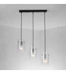 Triple pendant lamps - Light Prestige Savona Pendant Lamp E27 3x40W transparent/silver LP-707/3L - product 6