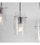 Triple pendant lamps - Light Prestige Savona Pendant Lamp E27 3x40W transparent/silver LP-707/3L - product 7