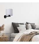 Wall lamps with lampshade - Light Prestige Cecina wall lamp white E27 black / white LP-114/1W WH - product 2