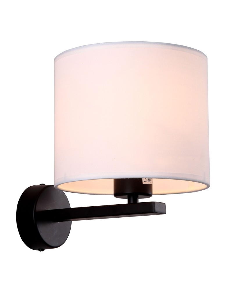 Wall lamps with lampshade - Light Prestige Cecina wall lamp white E27 black / white LP-114/1W WH - product kolory-swiatla.pl 5