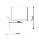 Wall lamps with lampshade - Light Prestige Cecina wall lamp white E27 black / white LP-114/1W WH - product 6