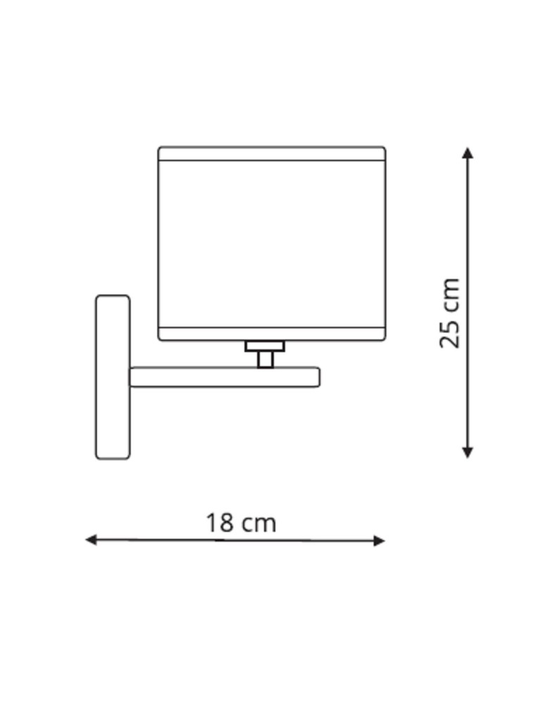 Wall lamps with lampshade - Light Prestige Cecina wall lamp white E27 black / white LP-114/1W WH - product kolory-swiatla.pl 6