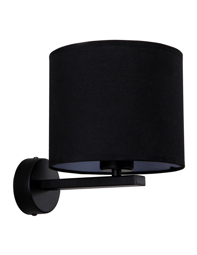 Wall lamps with lampshade - Light Prestige Cecina wall lamp black E27 black LP-114/1W BK - product kolory-swiatla.pl 1