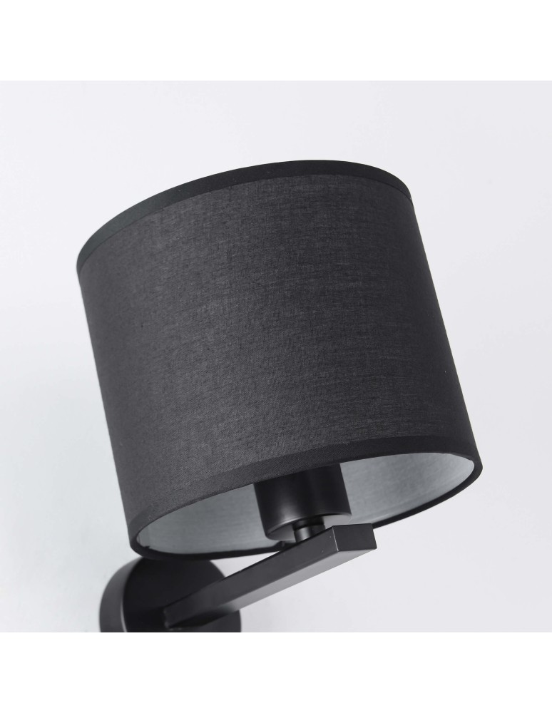 Wall lamps with lampshade - Light Prestige Cecina wall lamp black E27 black LP-114/1W BK - product kolory-swiatla.pl 6