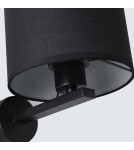 Wall lamps with lampshade - Light Prestige Cecina wall lamp black E27 black LP-114/1W BK - product 7