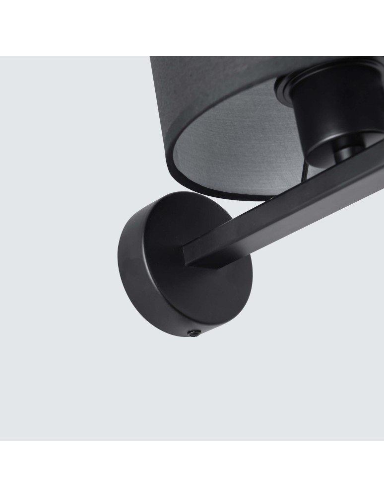 Wall lamps with lampshade - Light Prestige Cecina wall lamp black E27 black LP-114/1W BK - product kolory-swiatla.pl 8