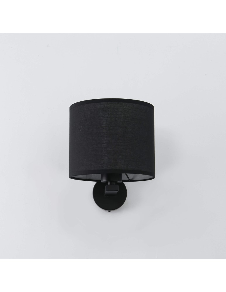 Wall lamps with lampshade - Light Prestige Cecina wall lamp black E27 black LP-114/1W BK - product kolory-swiatla.pl 9