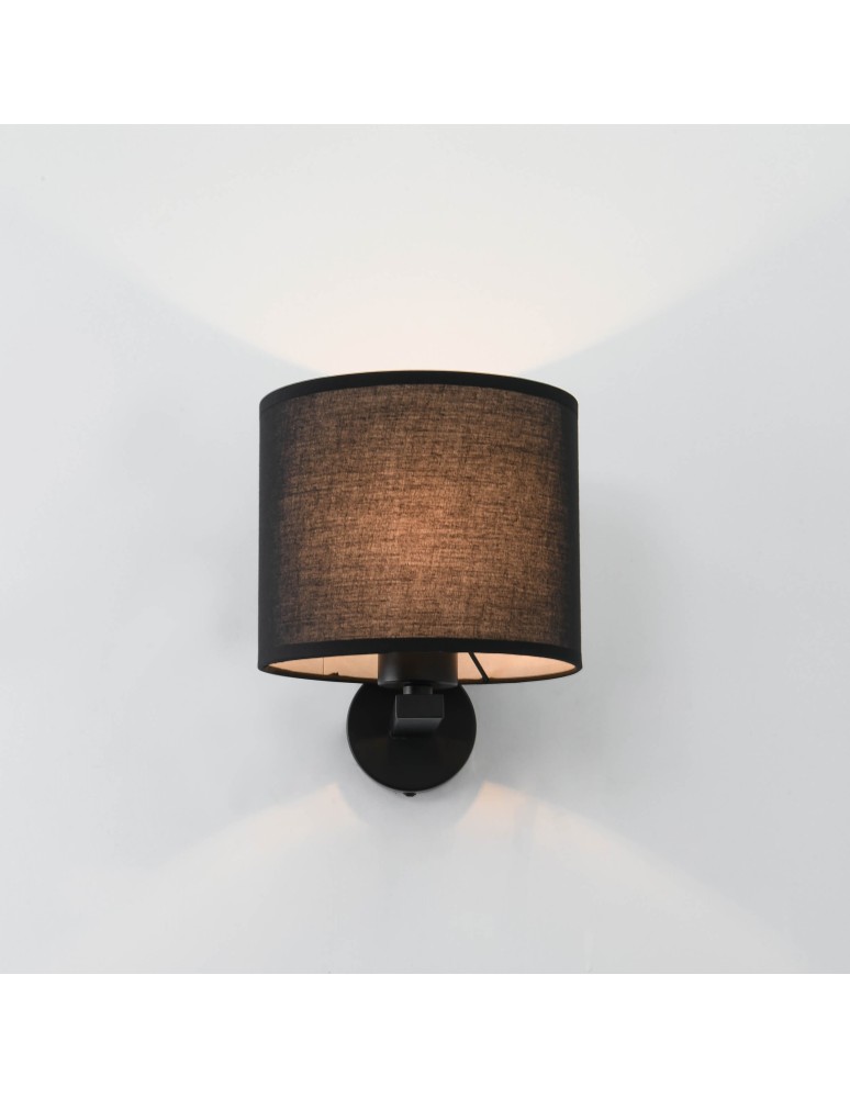 Wall lamps with lampshade - Light Prestige Cecina wall lamp black E27 black LP-114/1W BK - product kolory-swiatla.pl 10