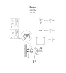 Wall lamps with lampshade - Light Prestige Cecina wall lamp black E27 black LP-114/1W BK - product 12