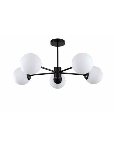 Light Prestige Roma Lampa wisząca E14 5x40W czarny/biały LP-1345/5P BK