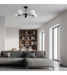 Light Prestige Roma Lampa wisząca E14 5x40W czarny/biały LP-1345/5P BK