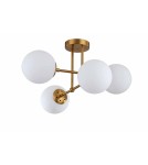 Light Prestige Roma Lampa wisząca E14 4x40W złoty/biały LP-1345/4P GD