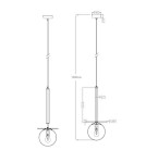 Pendant lamps - Light Prestige Roma Pendant Lamp E14 1x40W gold/white LP-1345/1P GD - product 3