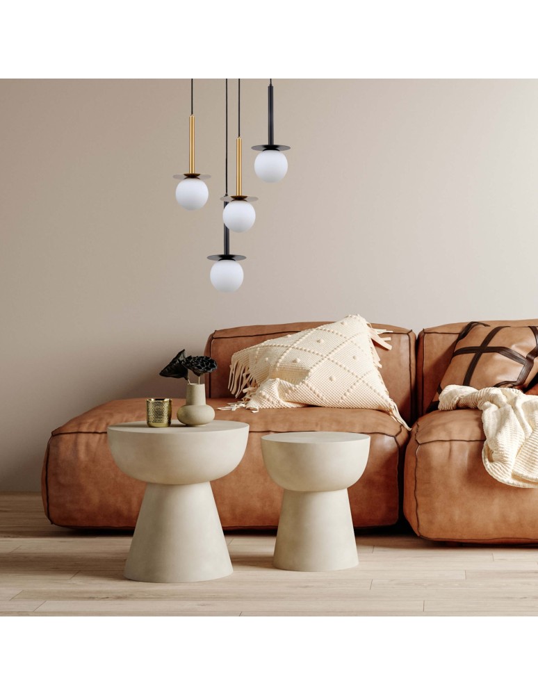 Pendant lamps - Light Prestige Roma Pendant Lamp E14 1x40W black/white LP-1345/1P BK - product kolory-swiatla.pl 2