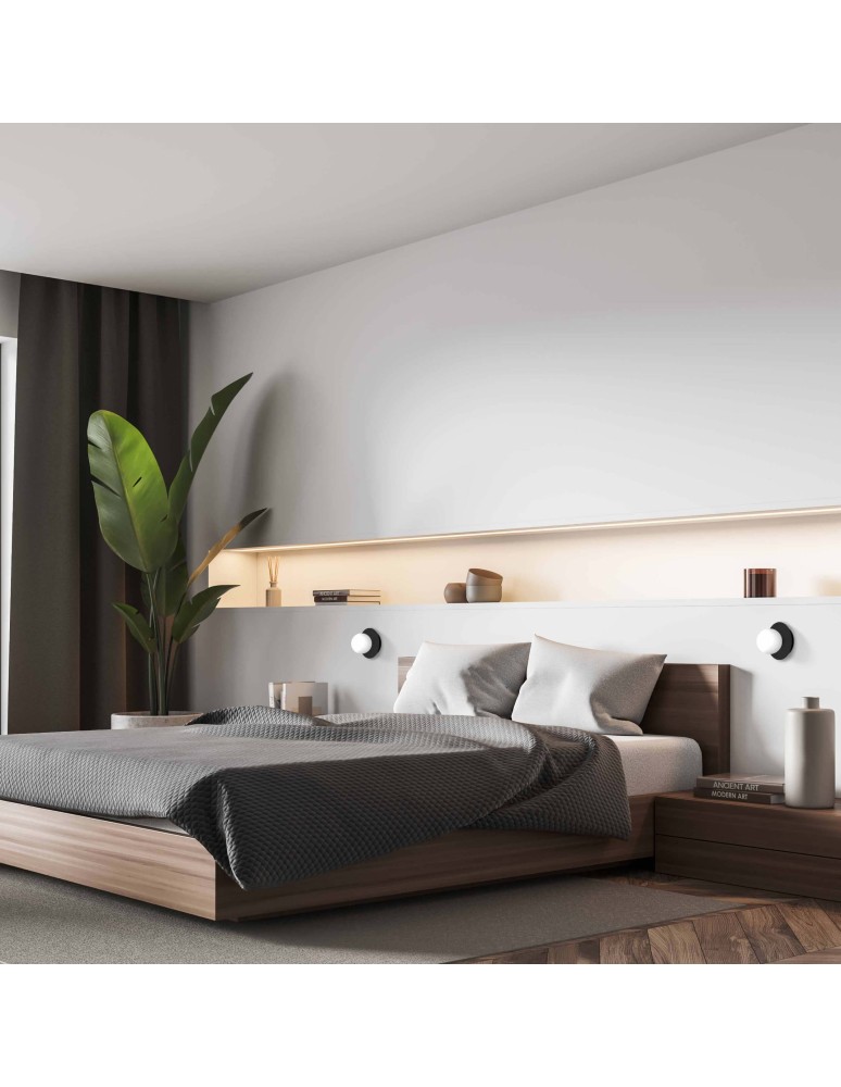 Wall lamps - Light Prestige Roma Wall lamp G9 1x5W black/white LP-1345/1W BK - product kolory-swiatla.pl 2