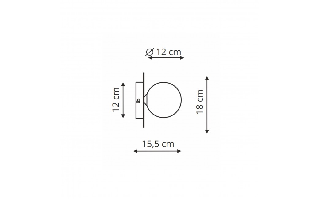 Light Prestige Roma Kinkiet G9 1x5W czarny/biały LP-1345/1W BK