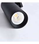 Lamps for 3-phase busbars - Light Prestige Magnum spotlight for busbar 3F LED 1x20W black LP-8120/3F BK - product 8