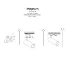Lamps for 3-phase busbars - Light Prestige Magnum spotlight for busbar 3F LED 1x20W black LP-8120/3F BK - product 15