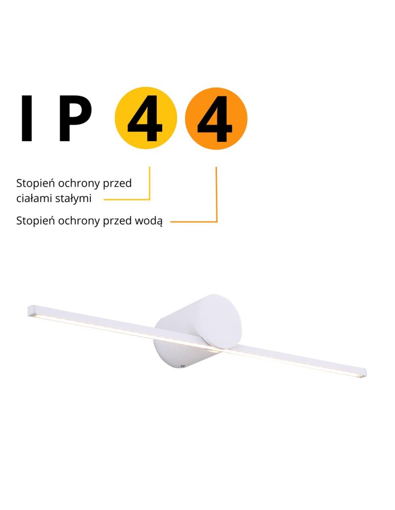Wall lamps over the mirror - Light Prestige Modern LED wall lamp 6W 800lm 3000K white LP-777/1W M WH - product kolory-swiatla.pl 8