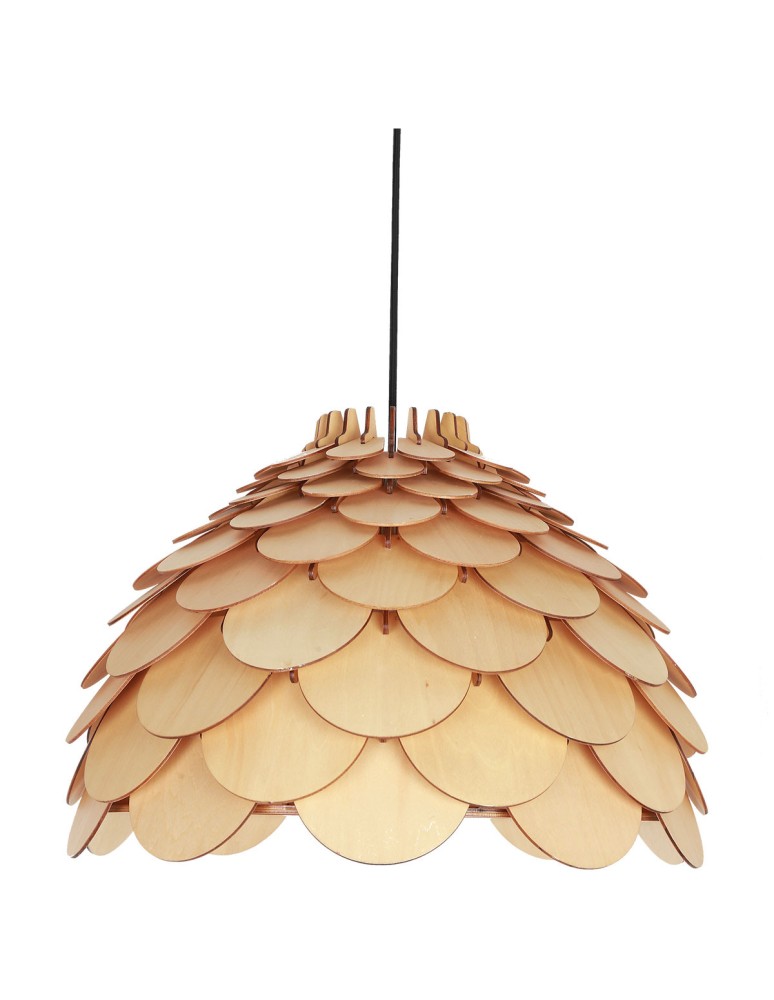 Boho pendant lamps - Light Prestige BURGO small E27 wood pendant LP-101335/1P S - product kolory-swiatla.pl 1