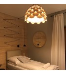 Boho pendant lamps - Light Prestige BURGO small E27 wood pendant LP-101335/1P S - product 5