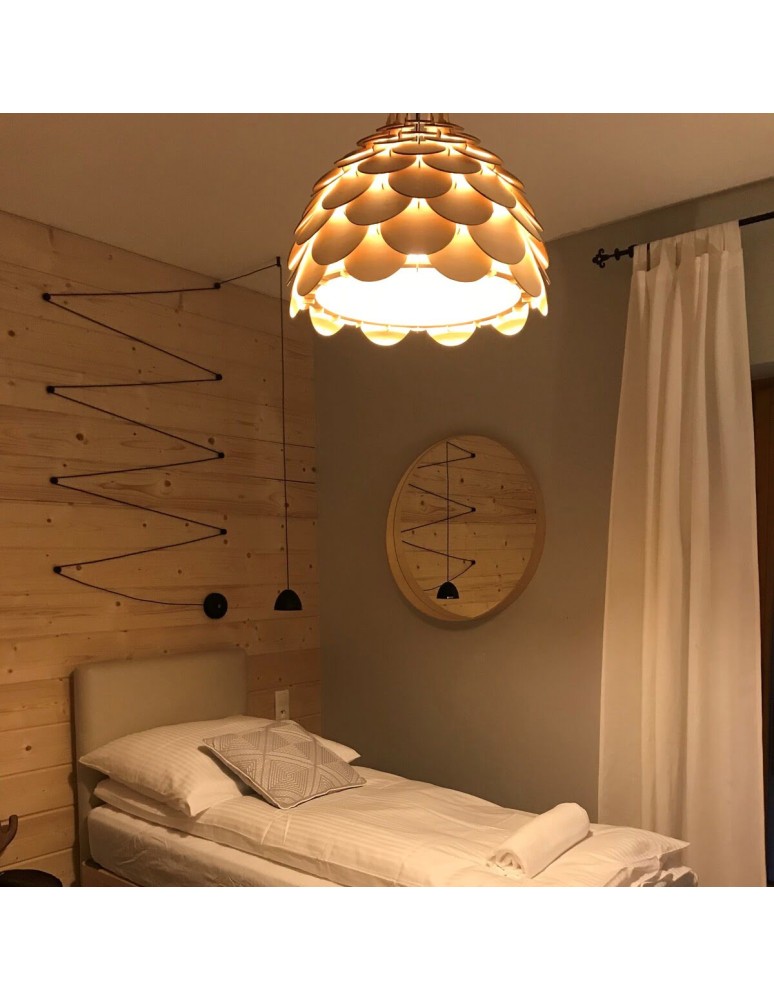 Boho pendant lamps - Light Prestige BURGO small E27 wood pendant LP-101335/1P S - product kolory-swiatla.pl 5