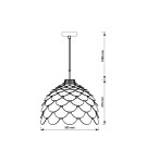 Boho pendant lamps - Light Prestige BURGO small E27 wood pendant LP-101335/1P S - product 13