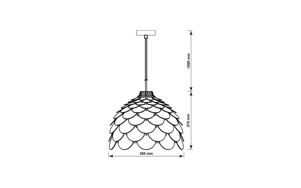 Light Prestige BURGO wisząca mała E27 drewna LP-101335/1P S