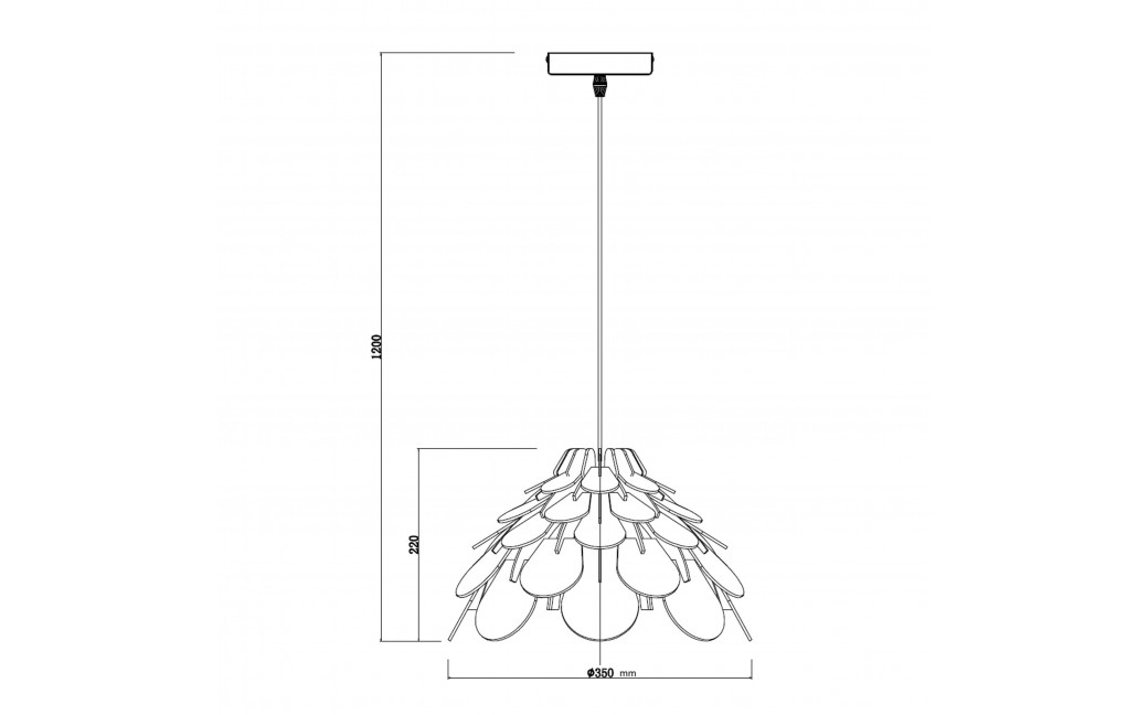 Light Prestige BURGO wisząca mała E27 drewna LP-101335/1P S