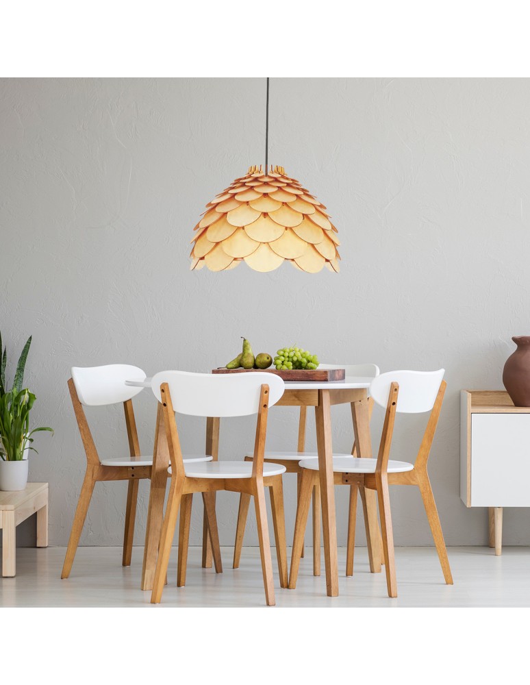 Boho pendant lamps - Light Prestige BURGO pendant large E27 wood LP-101335/1P L - product kolory-swiatla.pl 3